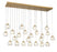 Camerino 23 Light Rectangular Led Chandelier Painted Antique Brass | 12448-030