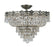 Crystorama Majestic 5 Light Hand Cut Crystal Historic Brass Ceiling Mount