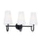 Capital 3-Light Vanity in Matte Black with Tapered Soft White Glass