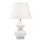Dainolite 1 Light Incandescent Table Lamp, WH GL w/ White Shade
