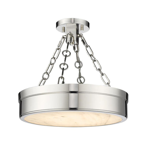 1 Light Semi Flush Mount | 1944SF15-PN-LED