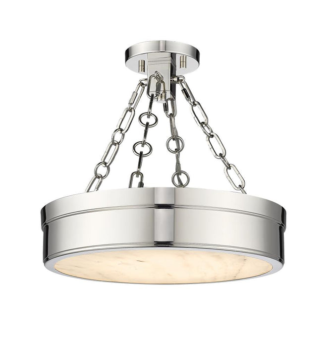 1 Light Semi Flush Mount | 1944SF15-PN-LED