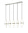 5 Light Linear Chandelier | 1946P-5L-BN