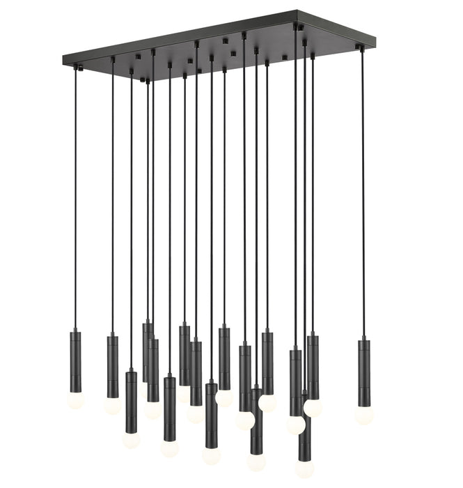 17 Light Linear Chandelier | 1956P-17L-MB