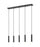 5 Light Linear Chandelier | 1956P-5L-MB