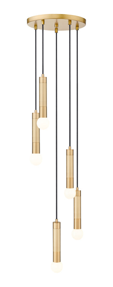 5 Light Chandelier | 1956P-5R-MGLD