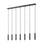 7 Light Linear Chandelier | 1956P-7L-MB