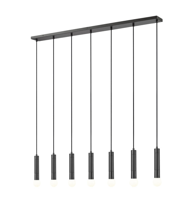 7 Light Linear Chandelier | 1956P-7L-MB