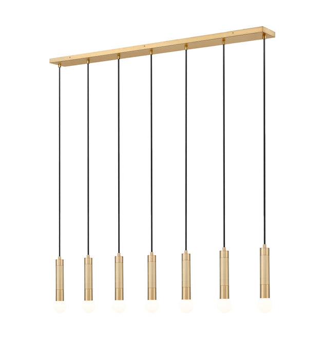 7 Light Linear Chandelier | 1956P-7L-MGLD