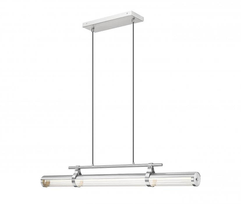 1 Light Linear Chandelier | 1959-44L-BN-LED