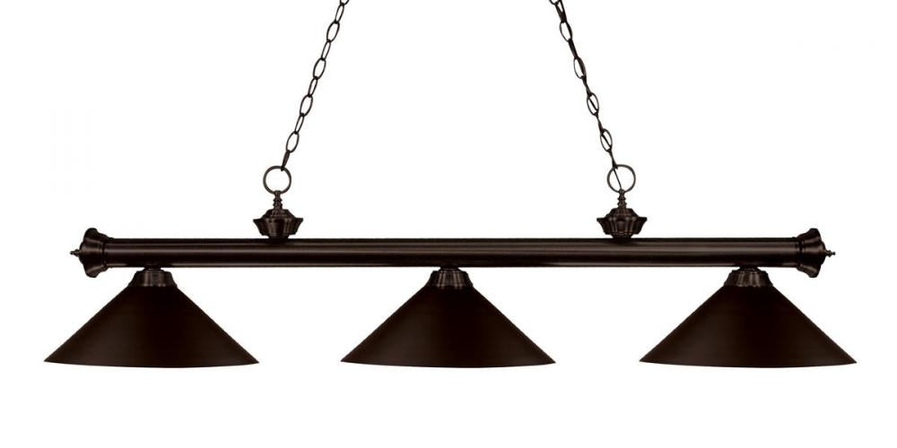 3 Light Billiard | 200-3BRZ-MBRZ