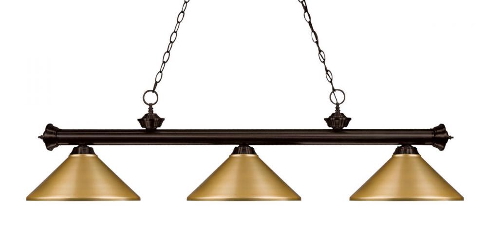 3 Light Billiard | 200-3BRZ-MSG