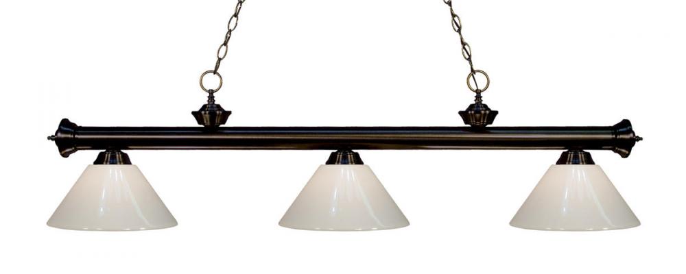 3 Light Billiard | 200-3BRZ-PWH