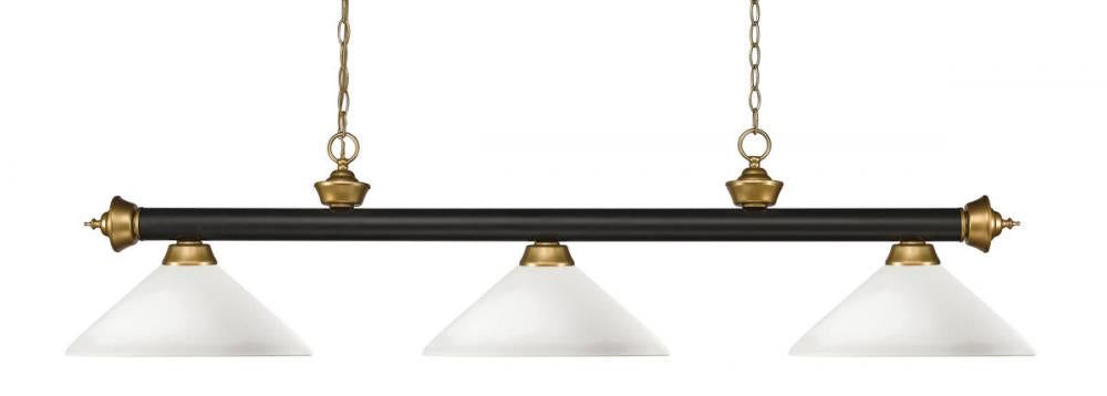 3 Light Billiard | 200-3BRZ+SG-AMO14