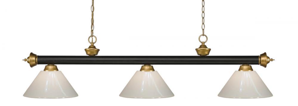 3 Light Billiard | 200-3BRZ+SG-PWH
