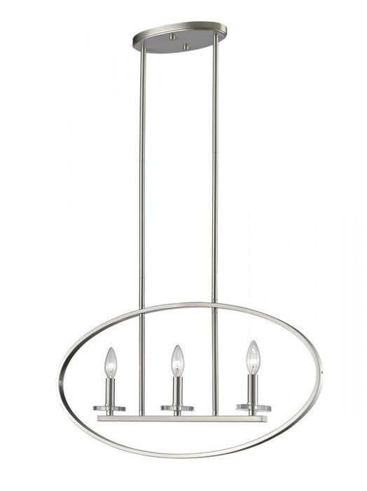 3 Light Linear Chandelier | 2010-3L-BN