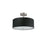 Zen Semi-flush Mount 3-light Black | 208SF03BS-BK