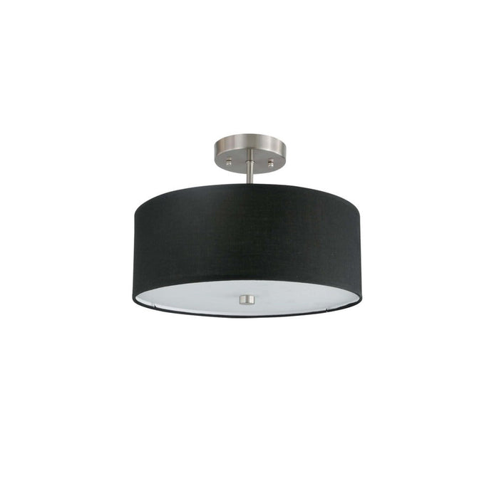 Zen Semi-flush Mount 3-light Black | 208SF03BS-BK