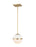 Crystorama Brian Patrick Flynn for Crystorama Truax 1 Light Aged Brass Mini Pendant