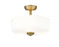 3 Light Semi Flush Mount | 220SF3-HBR