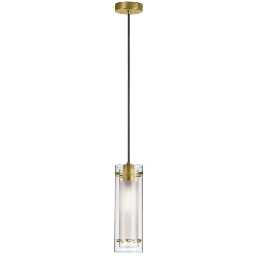 1lt Incandescent Pendant, Agb With Clr/fr Glass | 22152-CF-AGB