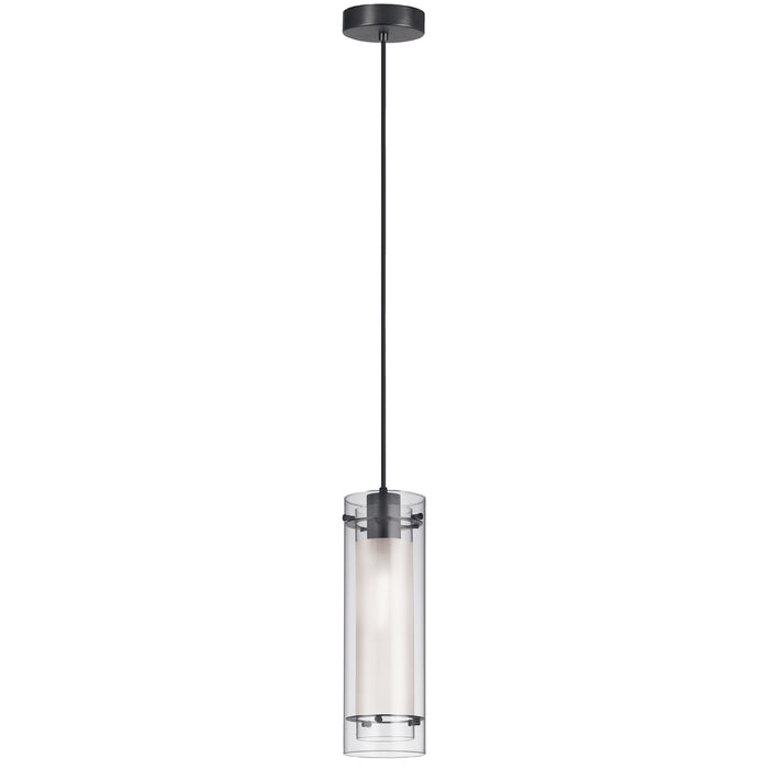 Dainolite 1 Light Incandescent Pendant,  MB with CLR/FR Glass