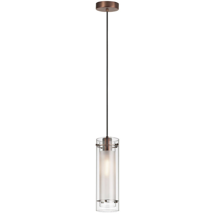 Single Pendant Clear Frosted Glass | 22152-CF-OBB
