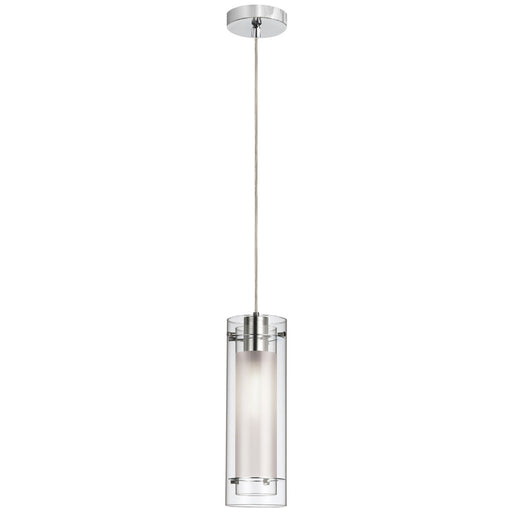 Dainolite Single Pendant Clear Frosted Glass