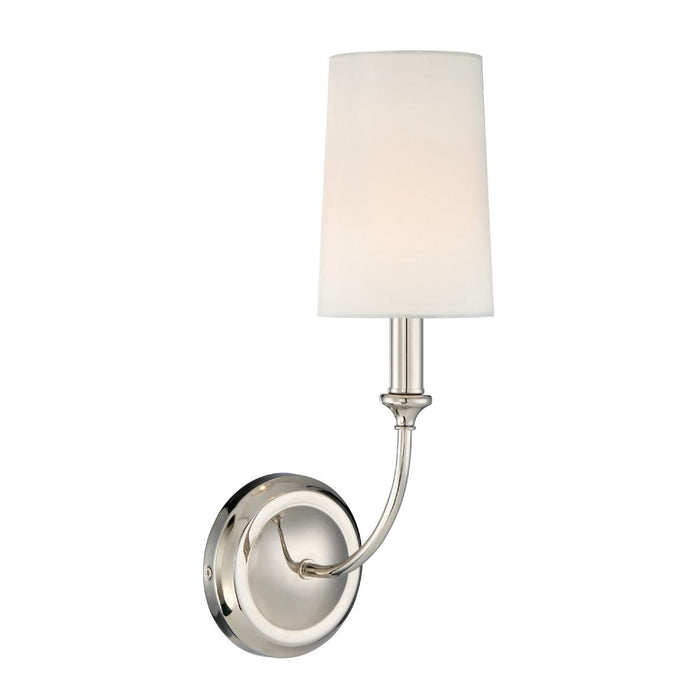 Crystorama Libby Langdon Sylvan 1 Light Polished Nickel Sconce