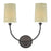 Crystorama Libby Langdon Sylvan 2 Light Dark Bronze Sconce