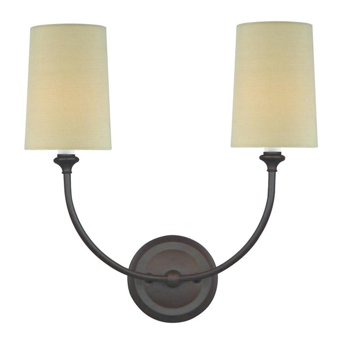 Crystorama Libby Langdon Sylvan 2 Light Dark Bronze Sconce