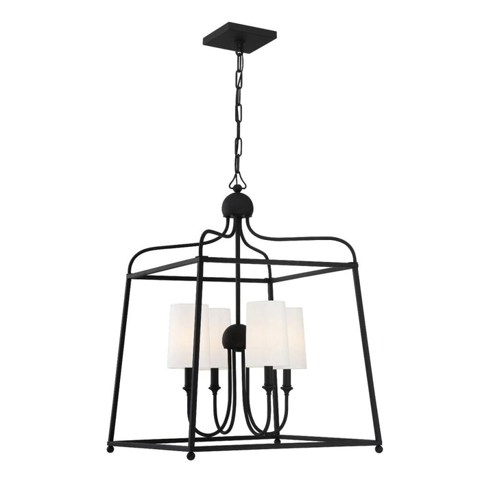 Crystorama Libby Langdon for Crystorama Sylvan 4 Light Black Forged Chandelier