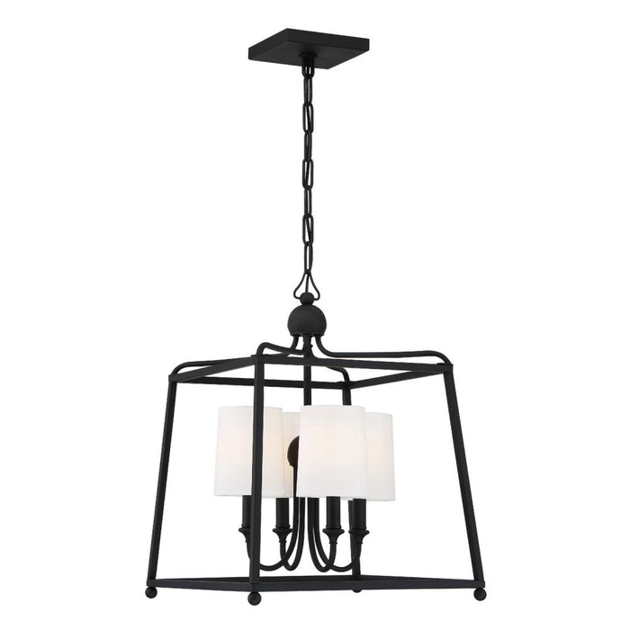 Crystorama Libby Langdon for Crystorama Sylvan 4 Light Black Forged Mini Chandelier