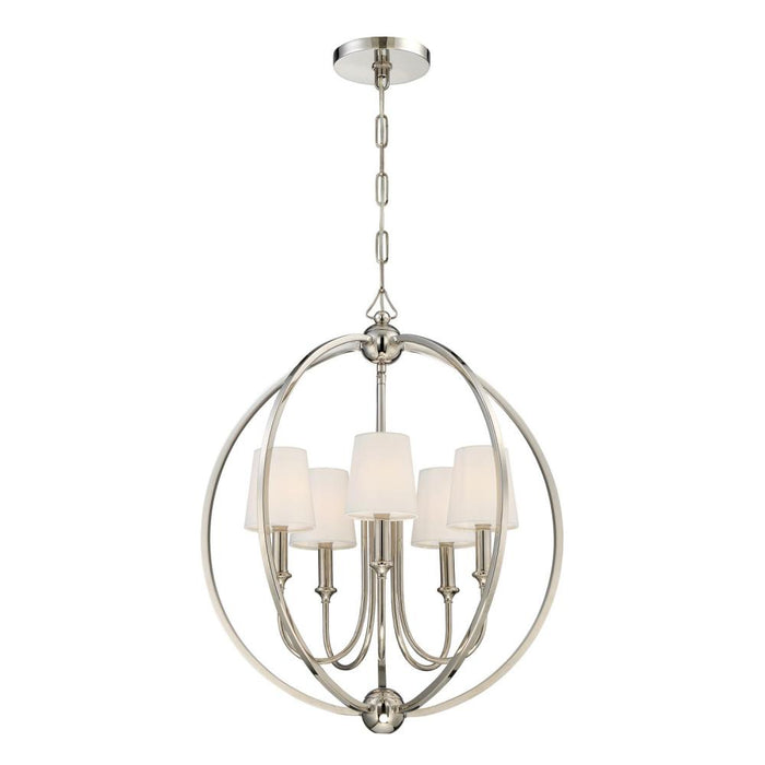 Crystorama Libby Langdon for Crystorama Sylvan 5 Light Polished Nickel Chandelier