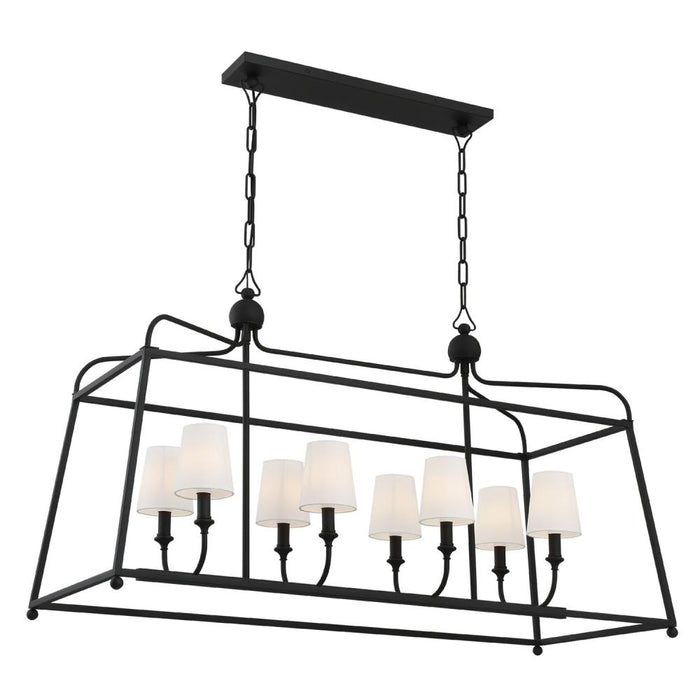 Crystorama Libby Langdon for Crystorama Sylvan 8 Light Black Forged Chandelier