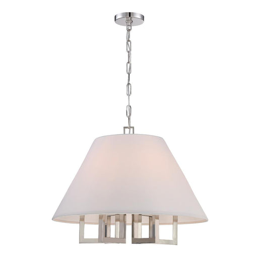 Crystorama Libby Langdon Westwood 6 Light Polished Nickel Chandelier