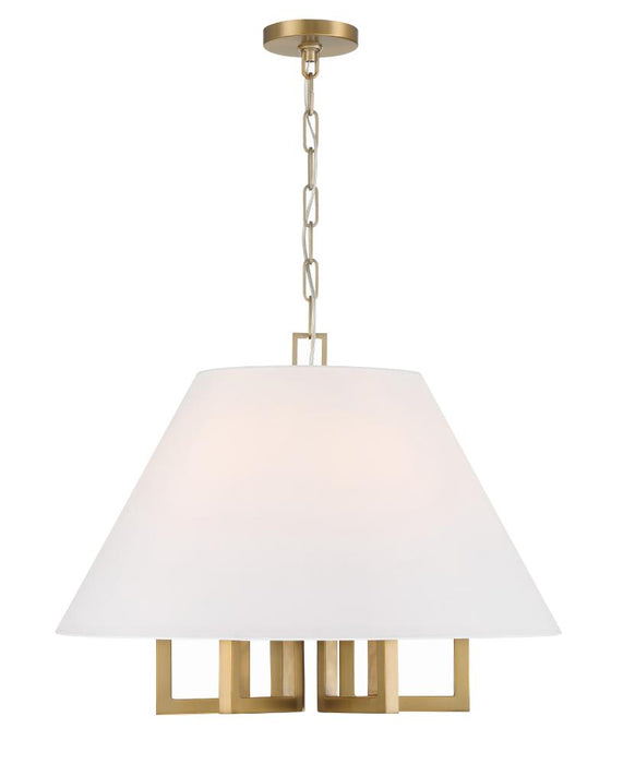 Crystorama Libby Langdon Westwood 6 Light Vibrant Gold Chandelier