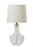 Craftmade 1 Light Clear Glass Base Table Lamp