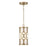 Crystorama Libby Langdon for Crystorama Jennings 1 Light Aged Brass Mini Pendant