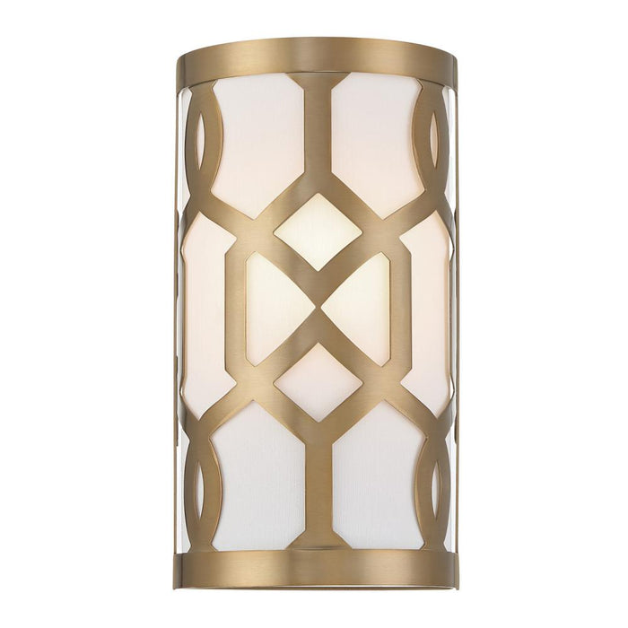 Crystorama Libby Langdon Jennings 1 Light Aged Brass Sconce