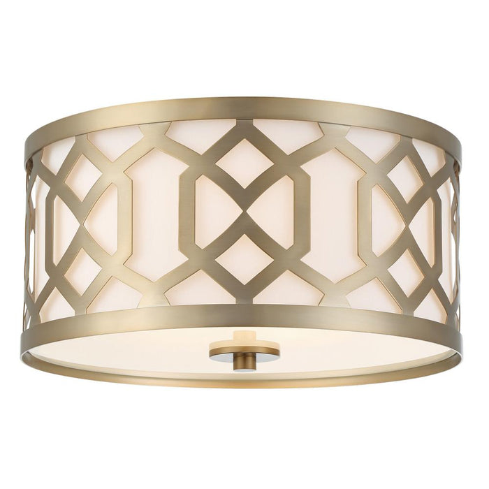 Crystorama Libby Langdon Jennings 3 Light Aged Brass Flush Mount