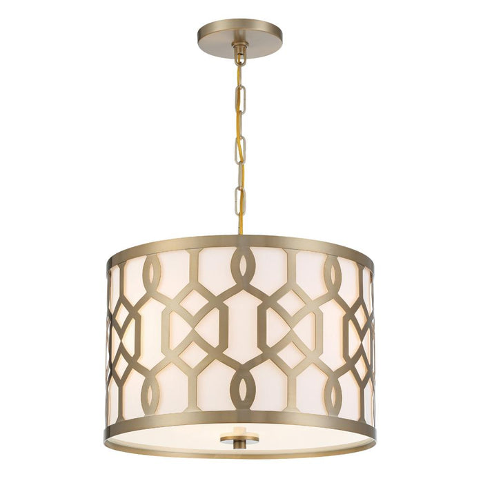 Crystorama Libby Langdon for Crystorama Jennings 3 Light Aged Brass Chandelier