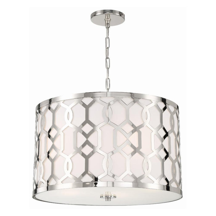 Crystorama Libby Langdon Jennings 5 Light Polished Nickel Chandelier