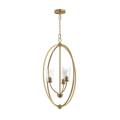 Jheni Three-light Foyer Pendant With Clear Glass Shades | P500512-191