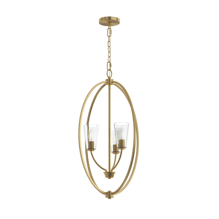 Jheni Three-light Foyer Pendant With Clear Glass Shades | P500512-191