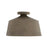 1-light Tapered Metal Semi Flush In Clay | 235311CY