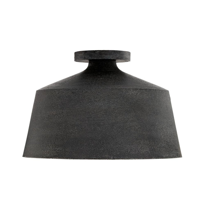 1-light Tapered Metal Semi Flush In Quarry | 235311QY