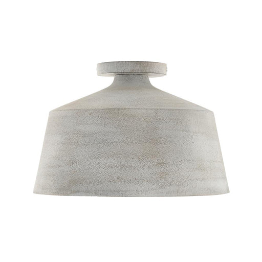 Capital 1-Light Tapered Metal Semi Flush in Stucco