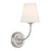 Crystorama Libby Langdon Sylvan 1 Light Brushed Nickel Sconce