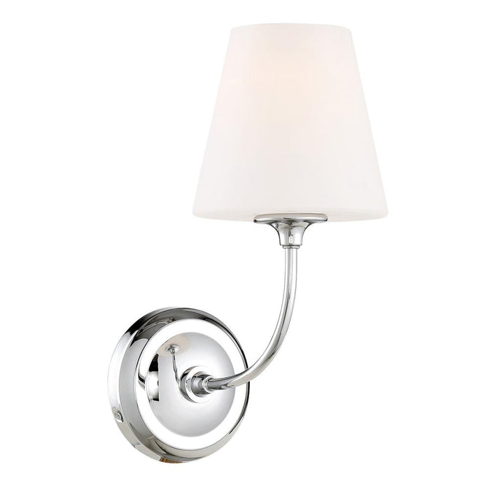 Crystorama Libby Langdon Sylvan 1 Light Polished Chrome Sconce